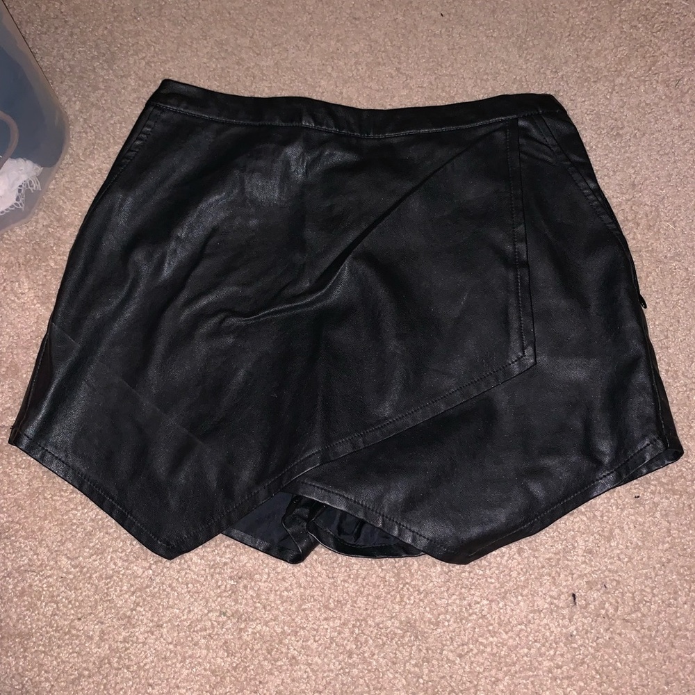 Black leather squort!